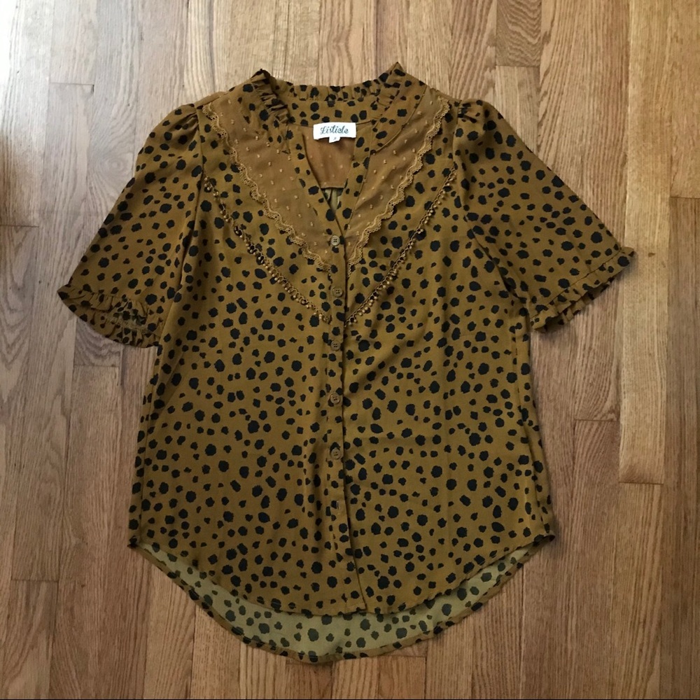 NWOT Leopard Blouse